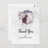 Black Cat van een Magical Full Moon Dank u Briefkaart (Voorkant / Achterkant)