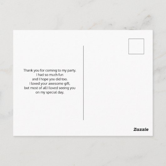 Black Cat van een Magical Full Moon Dank u Briefkaart (Achterkant)