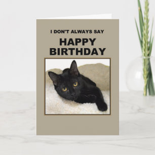 Black Cat Verjaardag Humor Kaart