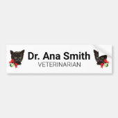 Black Cat veterinair beroep Bumpersticker (Voorkant)