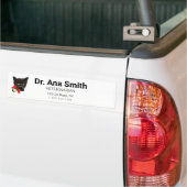  Black Cat veterinair beroep Bumpersticker (Op Truck)