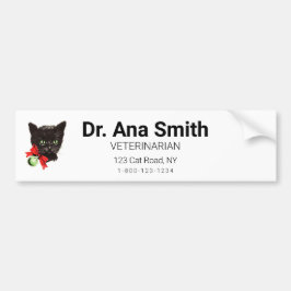  Black Cat veterinair beroep Bumpersticker