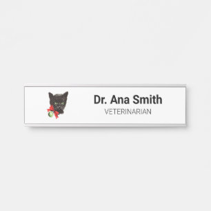  Black Cat veterinair beroep Deurbordje