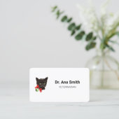  Black Cat veterinair beroep Visitekaartje (Staand voorkant)