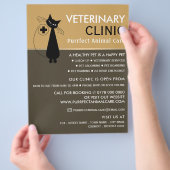 Black Cat, Veterinarian, Veterinary Service Flyer (Hand)