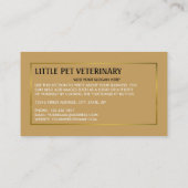 Black Cat, Veterinarian, Veterinary Service Visitekaartje (Achterkant)