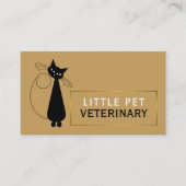 Black Cat, Veterinarian, Veterinary Service Visitekaartje (Voorkant)