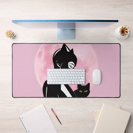 Black Cat Vibes Mouse Pad (Kantoor 1)