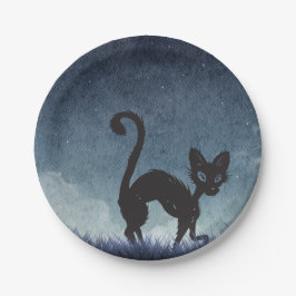 Black Cat VibesPaper Plate Papieren Bordje