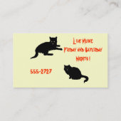 Black Cat Visitekaartje (Achterkant)