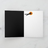 Black Cat Vliegschool Halloween Art Kaart (Binnen)