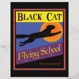 Black Cat Vliegschool Halloween Flyer