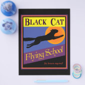 Black Cat Vliegschool Halloween Flyer (Enkel)