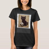 Black Cat Voetbal Chocolade Pullover Hoodie (Voorkant)