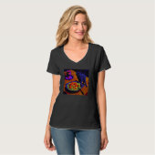 Black Cat Walking Mac And Cheese  1 T-shirt (Voorkant volledig)