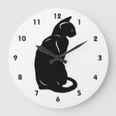 Black Cat Wall-kast Grote Klok (Voorkant)
