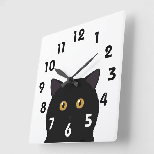 Black Cat Wall klok (Hoek)
