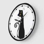 Black Cat Wall klok (Hoek)