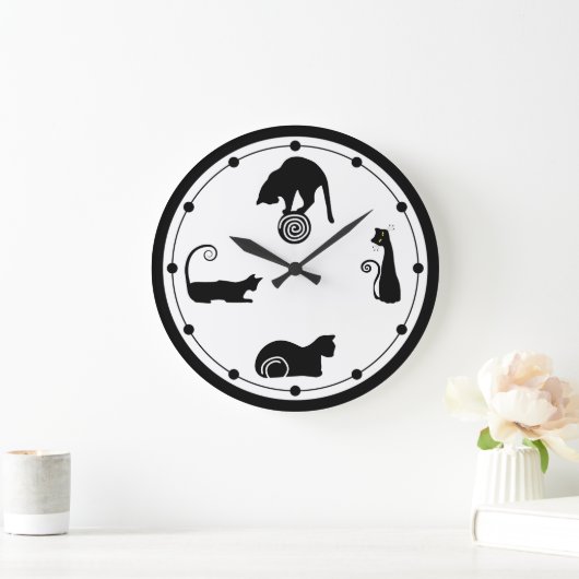 Black Cat Wall klok (Huis)
