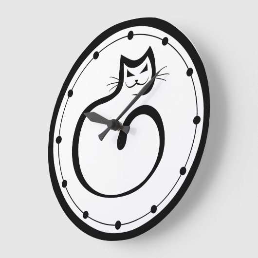 Black Cat Wall klok (Hoek)