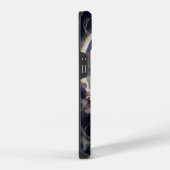 Black Cat Waterverf Eclipse Moon Artwork iPhone Hoesje (Rechterkant)