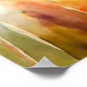 Black Cat Waterverf Wall Poster (Hoek)