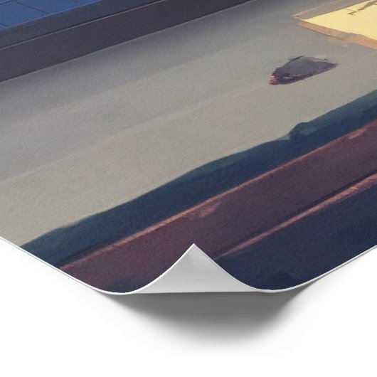 Black Cat Waterverf Wall Poster (Hoek)