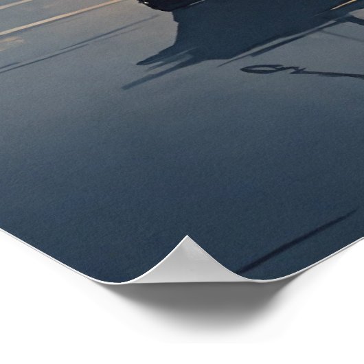 Black Cat Waterverf Wall Poster (Hoek)