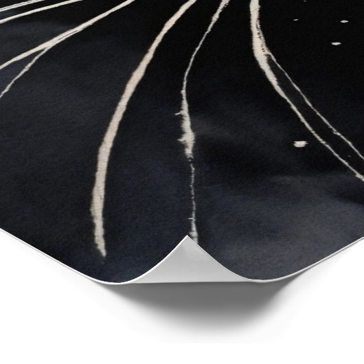 Black Cat Waterverf Wall Poster (Hoek)