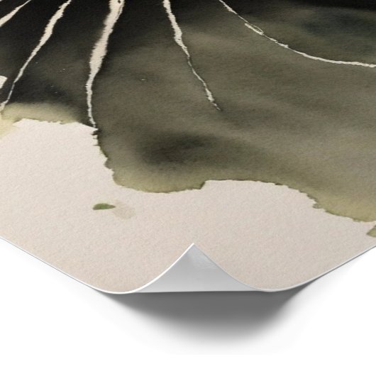 Black Cat Waterverf Wall Poster (Hoek)