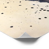 Black Cat Waterverf Wall Poster (Hoek)