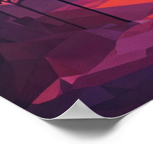 Black Cat Waterverf Wall Poster (Hoek)