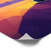 Black Cat Waterverf Wall Poster (Hoek)