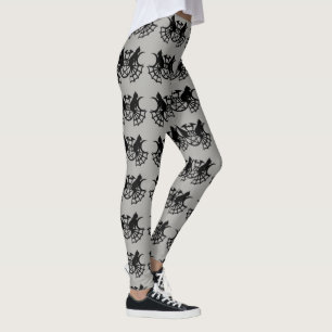 Black Cat Web Moon Witch die jogging comit Leggings
