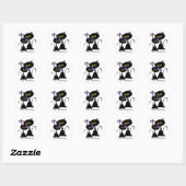 Black Cat Wedding Envelope Seal Ronde Sticker (Vel)
