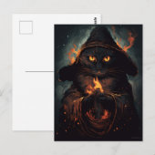 Black Cat werpt een spreuk Briefkaart (Voorkant / Achterkant)