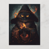 Black Cat werpt een spreuk Briefkaart (Voorkant)