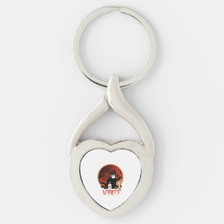 Black Cat What Cat Muderous T Shirtblack cat what Sleutelhanger