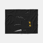 Black Cat What Knife Funny Murderous Halloween Pet Fleece Deken (Voorkant (Horizontaal))