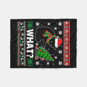 Black Cat What Pushing Tree Over Ugly Christmas Sw Fleece Deken (Voorkant (Horizontaal))