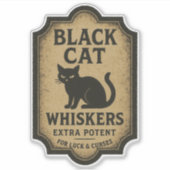 Black Cat Whiskers - Halloween Apothecary Label (Voorkant)