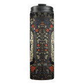 Black Cat William Morris Geïnspireerd Thermosbeker (Voorkant)