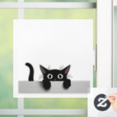 Black Cat Window Cling Raamsticker (Huis)