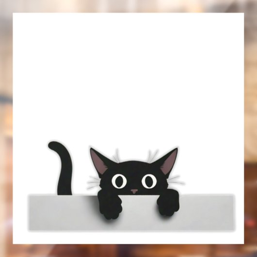 Black Cat Window Cling Raamsticker (Vel 2)