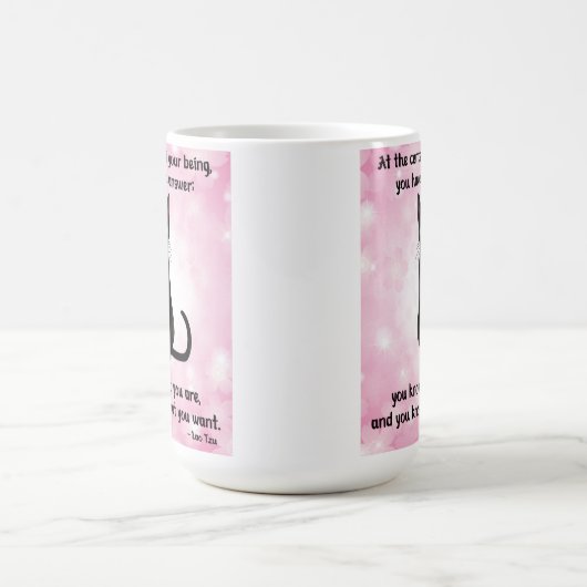 Black Cat Wisdome - Kersenbloesems Koffiemok (Center)