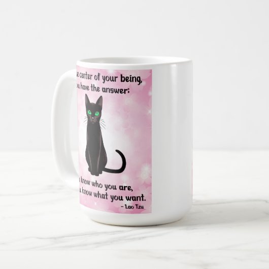 Black Cat Wisdome - Kersenbloesems Koffiemok (Voorkant links)