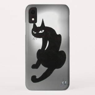 BLACK CAT wit iPhone XR Hoesje