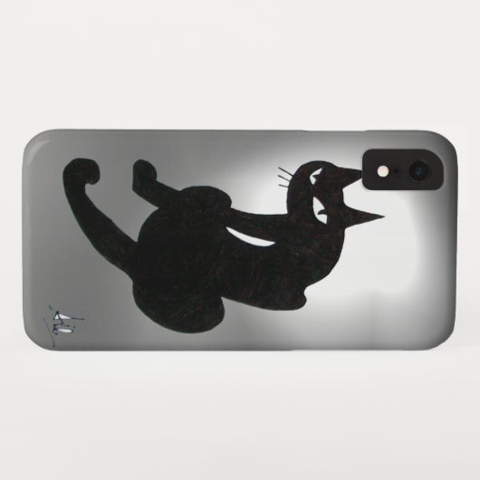 BLACK CAT wit Case-Mate iPhone Case (Achterkant (horizontaal))