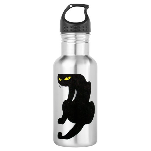 BLACK CAT wit Waterfles (Voorkant)