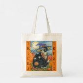 BLACK CAT WITCH & MOUSE HALLOWEEN TRICK OR TREAT TOTE BAG (Achterkant)